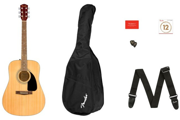 Fender FA-115 Dreadnought Acoustic Guitar Pack - Natural