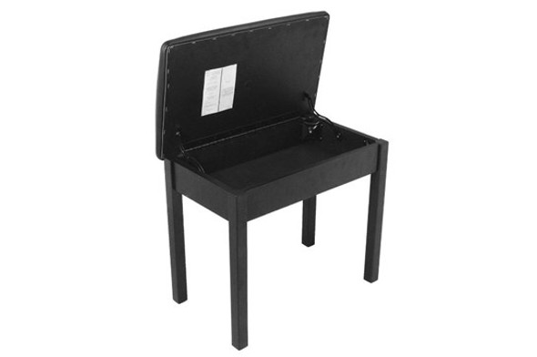 On-Stage Flip Top Black Piano Bench