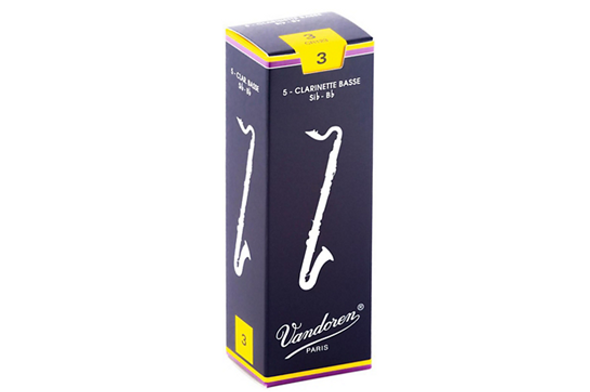 Vandoren Traditional Bass Clarinet Reeds Strength 3 - Box of 5