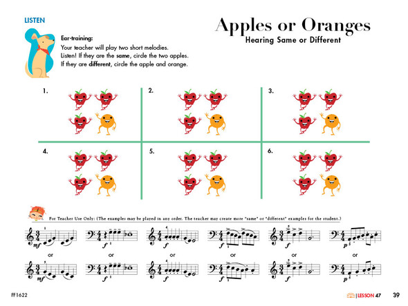 sample page apples or oranges