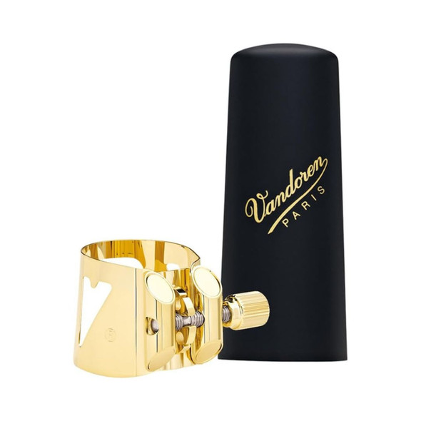 Vandoren Optimum Tenor Sax Ligature w/ Cap - Gold