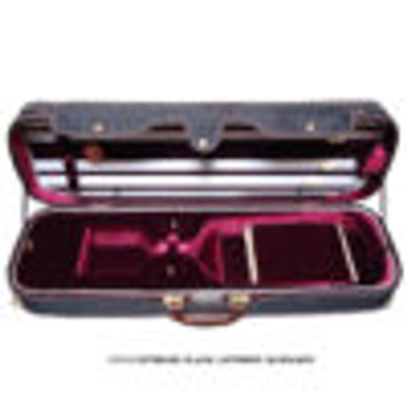 Angel Strings Black/Burgundy Oblong Violin Case - interior