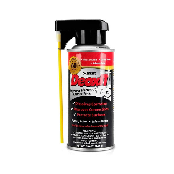 Hosa Deoxit 6.5oz D5S-6 Contact Cleaner (front view)