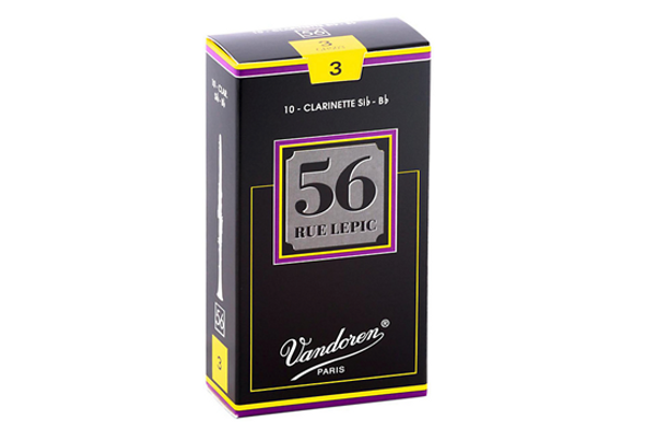 Vandoren 56 Rue Lepic Bb Clarinet Reeds Strength 3 - Box of 10