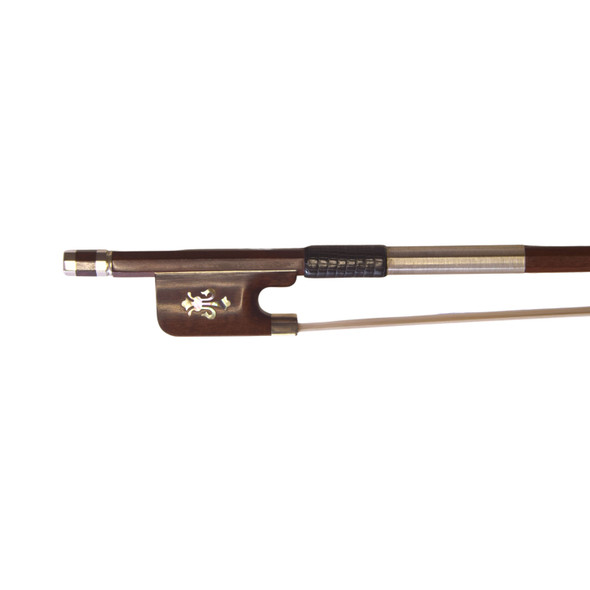 Arcos Brasil Silver 4/4 Viola Bow - Snakewood Frog w/Fleur-de-lis