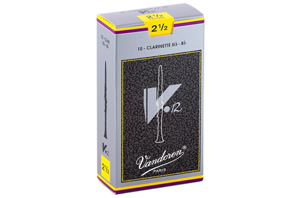 Vandoren V12 Bb Clarinet Reeds Strength 2.5 (Box of 10)