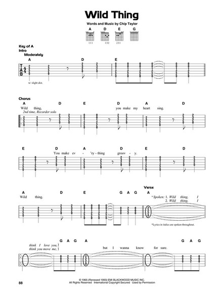 Simple Songs - Easy Guitar TAB