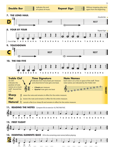 Essential Elements for Band - Bb Clarinet Book 1 with EEi sample page