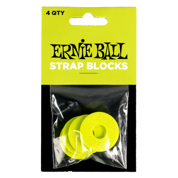 Ernie Ball Strap Blocks 4pk - Green in packaging
