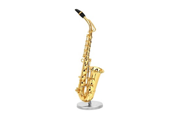 Miniature Saxophone w/stand & case - 6"