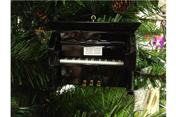 Broadway Gifts Black Upright Piano Ornament