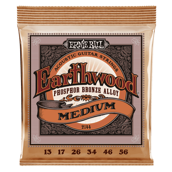 Ernie Ball Earthwood Medium Phosphor Bronze Acoustic Guitar Strings - 13-56 Gauge