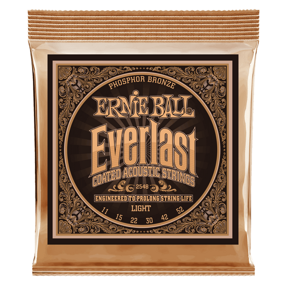 Ernie Ball Everlast Coated Phosphor Bronze Light Acoustic Guitar Strings - .011-.052