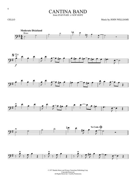 Star Wars – Instrumental Play-Along for Cello - sample page Star Wars – Instrumental Play-Along for Cello - sample page