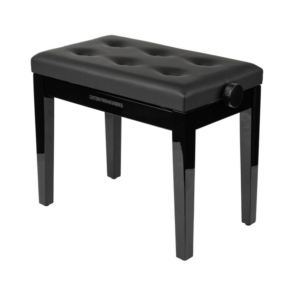 Gator Deluxe Height Adjustable Piano Bench - Black