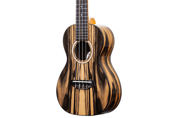 Ohana CK-150BWE Concert Ukulele - Exotic Black & White Ebony