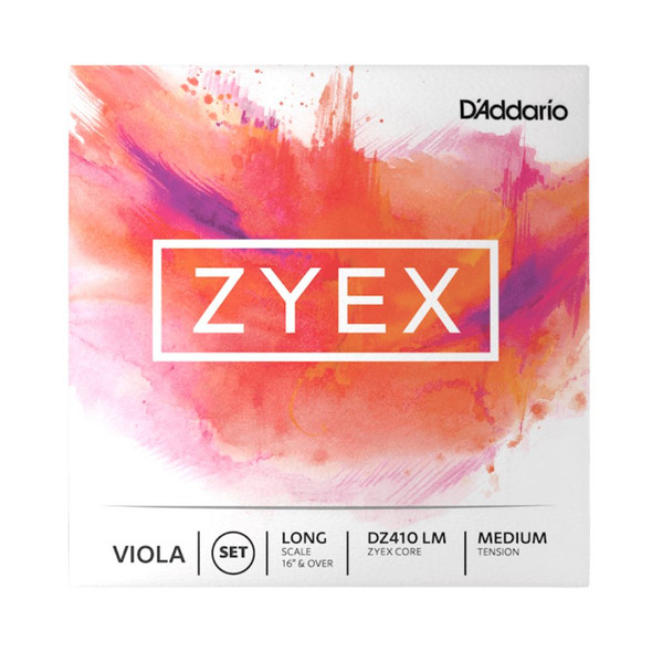 D'Addario Zyex DZ410 Viola String Set - Long Scale, Medium Tension