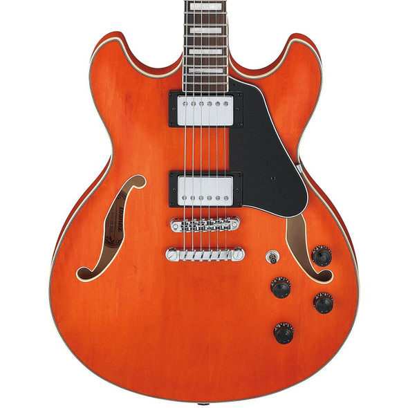 Ibanez Artcore AS73 Hollowbody Electric Guitar - Transparent Tangerine Flat