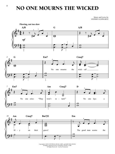 Wicked: Complete Movie Collection - Easy Piano