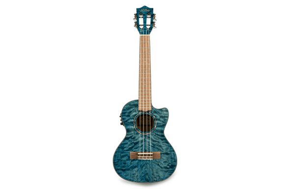 Lanikai Quilted Maple Tenor Ukulele - Blue