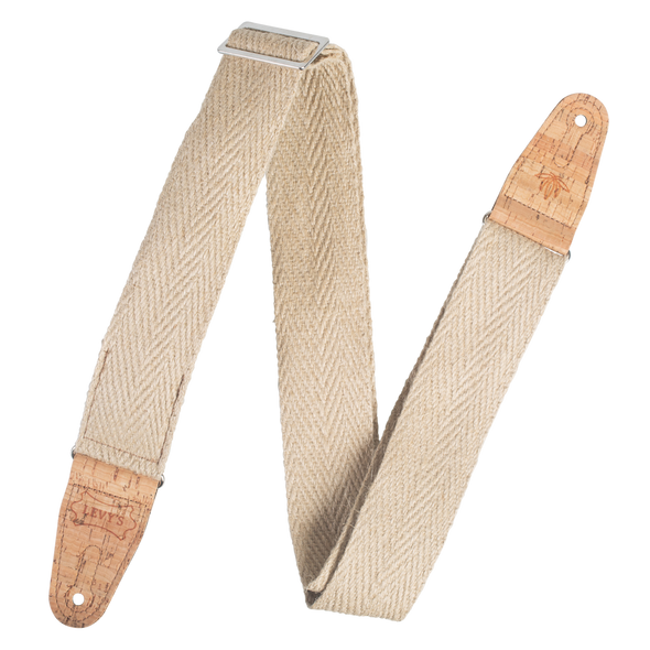 Levy's 2 inch Vegan Hemp Series Guitar Strap - Natural