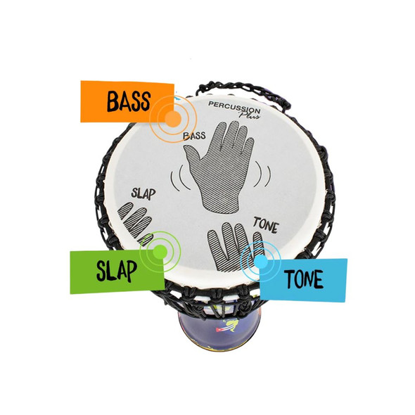 Panyard SLAP Percussion 8" Pre-Tuned Djembe - World Graphics