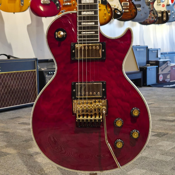 Used Epiphone Alex Lifeson Les Paul Custom Axcess - Ruby (8 lb 14 oz)