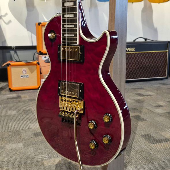 Used Epiphone Alex Lifeson Les Paul Custom Axcess - Ruby (8 lb 14 oz)