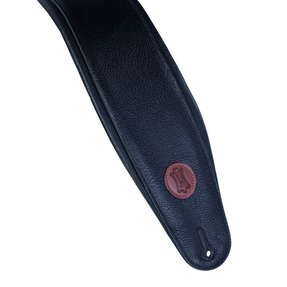 Levy's 4.5 inch Garment Leather Padded Guitar Strap - Black