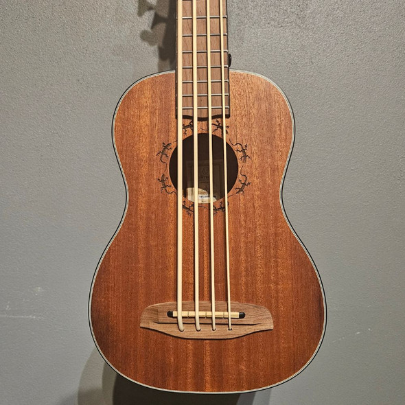 Used Ortega Lizzy Short Scale Acoustic/Electric Bass Ukulele – Includes Deluxe Gig Bag