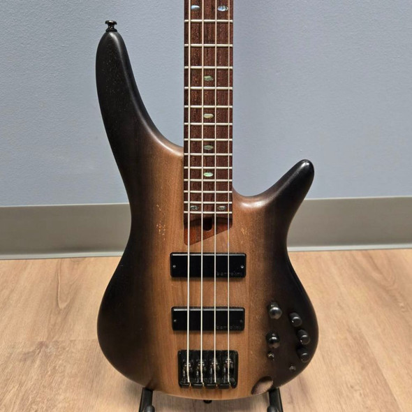 Used Ibanez SR500E 4-String Bass Guitar - Black Dual Fade
