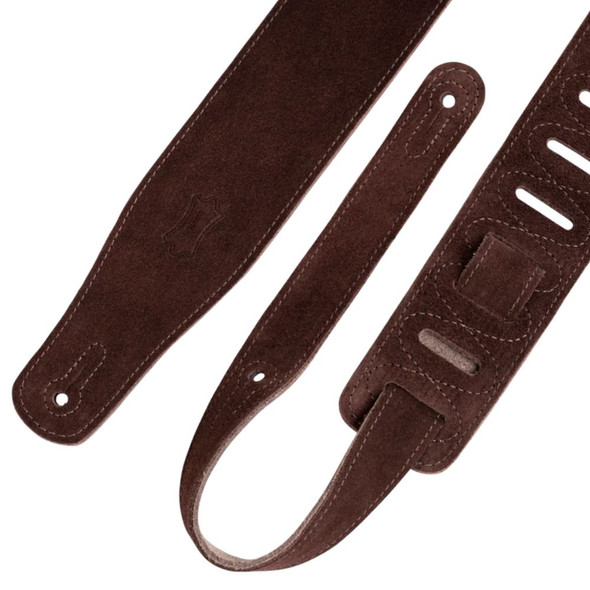 Levy's 2.5 inch Simply Suede Guitar Strap - Brown