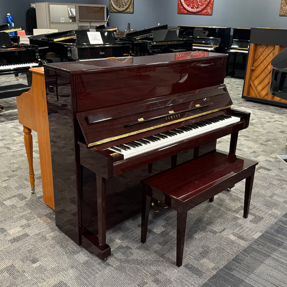 Pre-Owned Yamaha T118 Upright Piano - Polished Mahogany