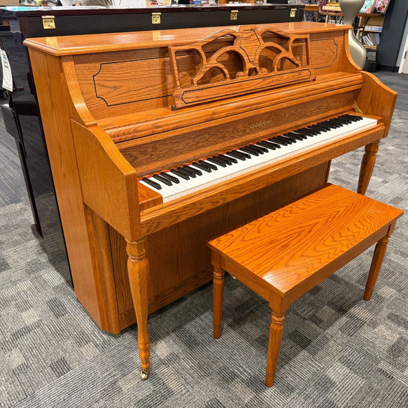 Pre-Owned Conover & Cable CC144M Upright Piano - Mediterranean Oak