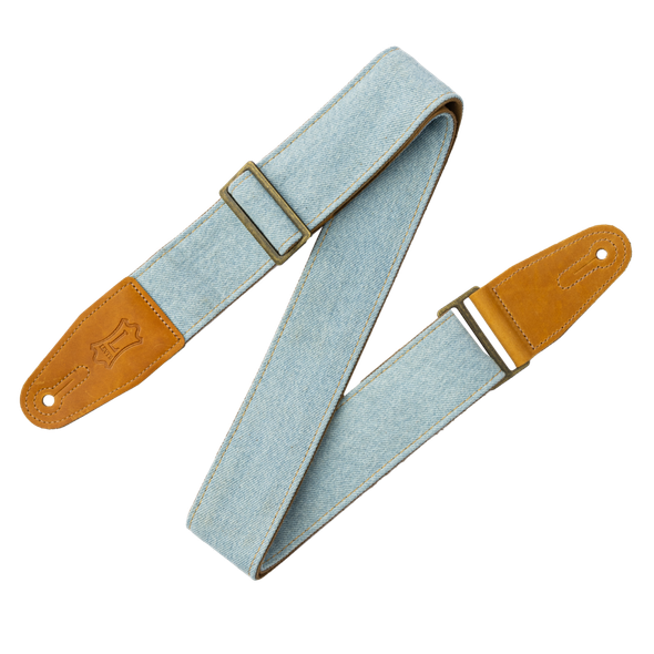 Levy's 2 inch Denim Series Guitar Strap - Light Blue