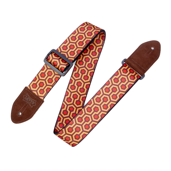 Levy's Suede Harmony Series Guitar Strap - Hex Pattern