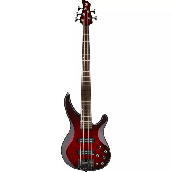 Yamaha TRBX605FM 5-String Electric Bass Guitar - Dark Red Burst