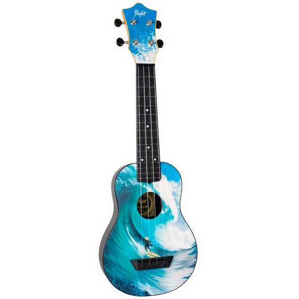 Flight Long Neck Travel Soprano Ukulele - Surf