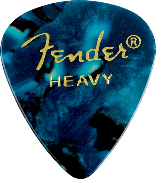 Fender 351 Heavy  Ocean Turquoise Guitar Picks - 12 Pack