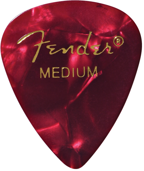 Fender 351 Medium Red Moto Guitar Picks - 12 Pack