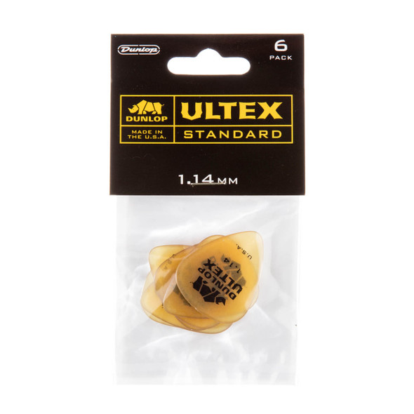 Dunlop Ultex 1.14mm Pick Pack (6 pack) (pack view)