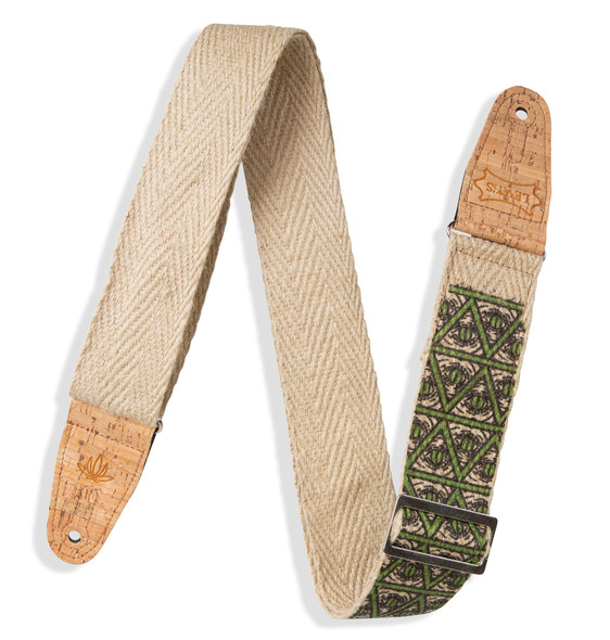 Levy's MH8P-005 2" Natural Hemp Guitar Strap - Illuminati