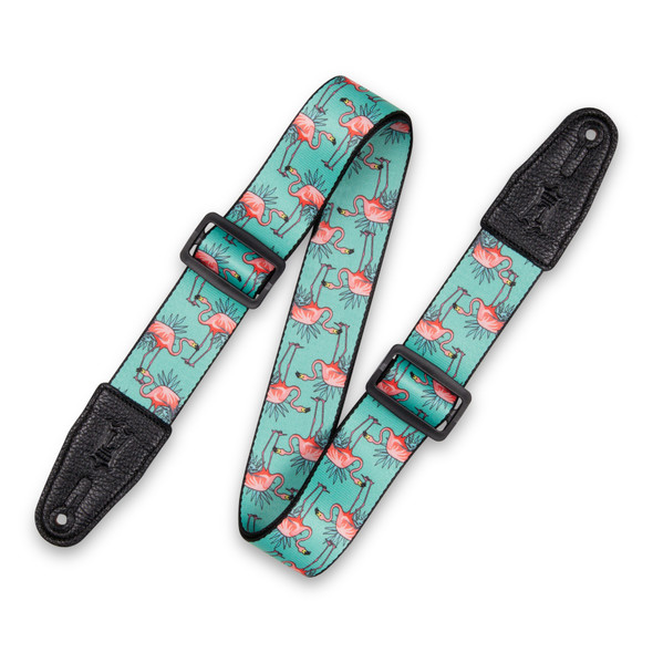 Levy's MPD2-121 2 inch Polyester Guitar Strap - Flamingos