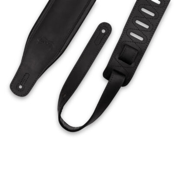 Levy's PM32BH 3.25" Wide Butter Leather Guitar Strap - Black