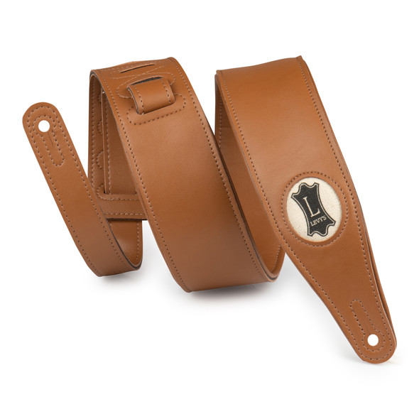 Levy's M17VGN 2.5 inch Padded Vegan Leather Guitar Strap - Tan