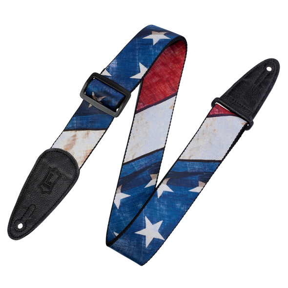 Levy's 2 inch Polyester Guitar Strap - American Flag