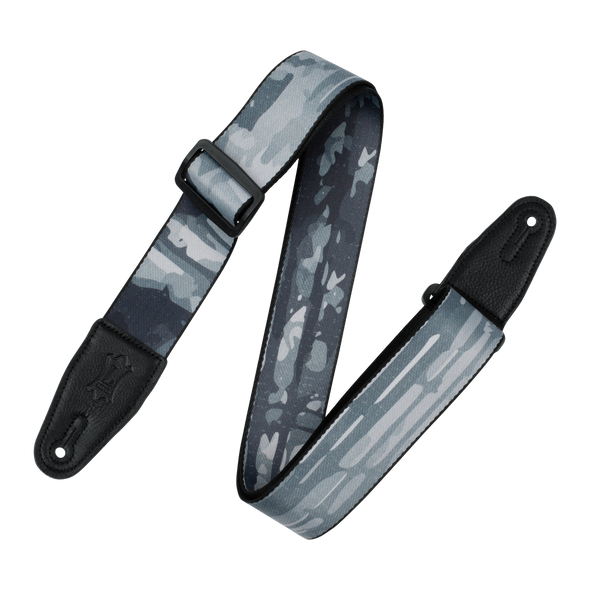 Levy's MPD2 2 inch Polyester Guitar Strap - Grey Abstract Tree