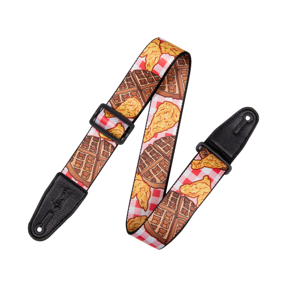 Levy's MPD2 2 inch Polyester Guitar Strap - Chicken and Waffles