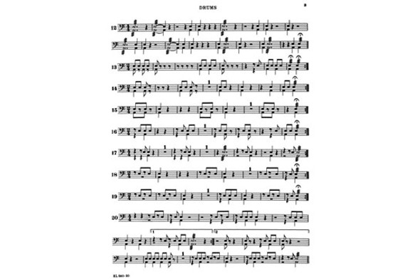 101 Rhythmic Rest Patterns - Drum - sample page