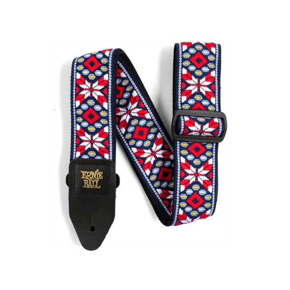 Ernie Ball Guitar Strap - Taos Fire Red Jacquard